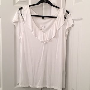 Banana Republic summer ruffled shirt